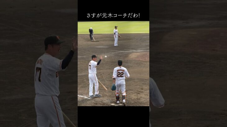 【プロ野球】これぞプロの技！？元木大介コーチ　#shorts