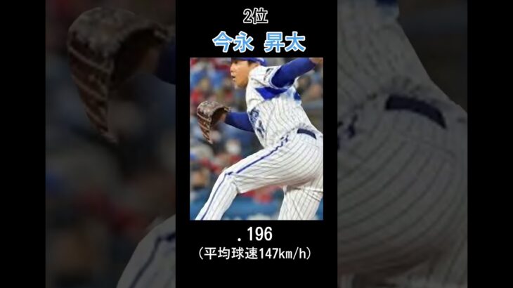 ストレート被打率ランキング【プロ野球】#shorts