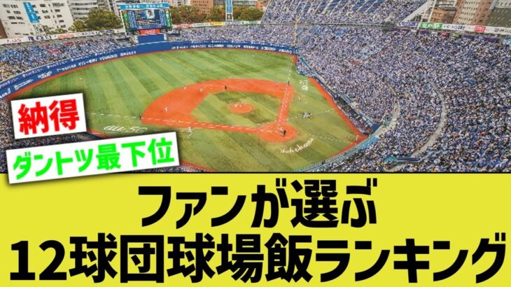 ファンが選ぶ12球団本拠地球場飯ランキングwww【なんJ反応】