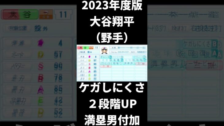 【パワプロ2023】大谷翔平、ダルビッシュ有　アプデ後能力変化 #shorts