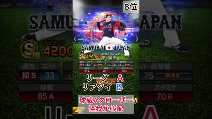 プロ野球スピリッツA第2弾侍ジャパンガチャ評価ランキング #プロスピ #game #プロスピa #gaming #baseball