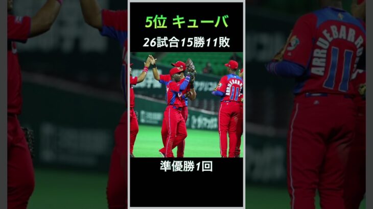 【野球歴史雑学】WBCの国別通算勝利数ランキングTOP10 【ワールドベースボールクラシック】#shorts  #wbc  #日本代表