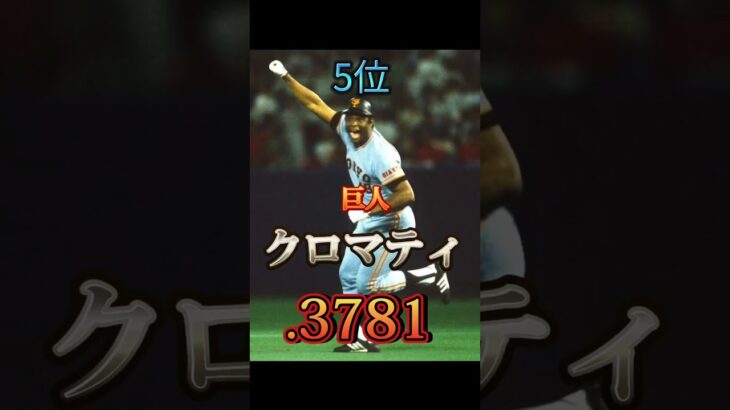 プロ野球選手歴代最高打率ランキング（シーズン記録）#shorts