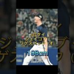 現役プロ野球選手身長ランキング#shorts