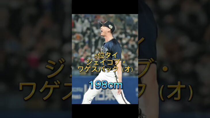 現役プロ野球選手身長ランキング#shorts