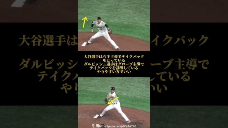 大谷翔平、ダルビッシュピッチングフォーム#shorts