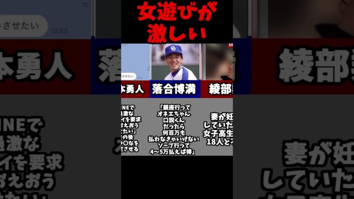 実は女遊びが激しいプロ野球選手