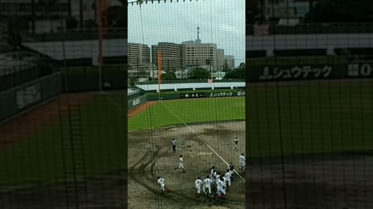 第104回全国高等学校野球選手権鹿児島大会。準々決勝・大島ー出水中央、大島のサヨナラ勝ち。