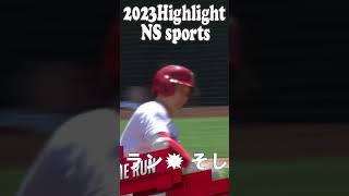 大谷翔平が菊池雄星から左中間に第3号2ランホームラン  そして初めて大谷が兜を装着しました 。#shorts