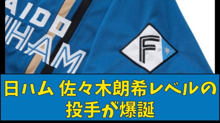 日ハム 佐々木朗希レベルの投手が爆誕する【なんJ反応】【プロ野球反応集】【2chスレ】【1分動画】【5chスレ】