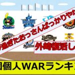 【野球】12球団個人WARランキングWWWWWWWWWWWWWWWWWW