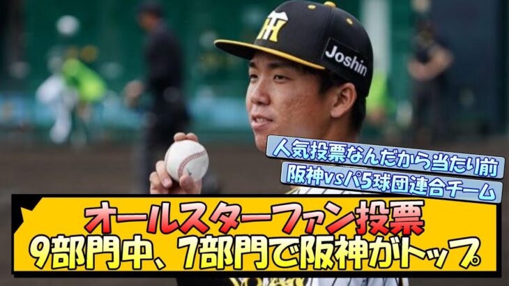 【阪神】オールスターファン投票  9部門中、7部門で阪神がトップ【なんJ 反応 まとめ】【プロ野球ニュース】