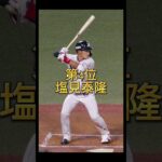 【プロ野球】俊足ランキングTOP5#shorts#中野#阪神#ヤクルト#俊足#近本#周東#ロッテ#ソフトバンク#プロ野球#NPB