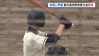 球場に声援　春の高校野球　福島県大会開幕