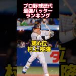 プロ野球歴代最強バッターランキング