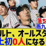 【悲報】ヤクルト、史上初のオールスター0人になってしまう・・・【なんｊ反応】