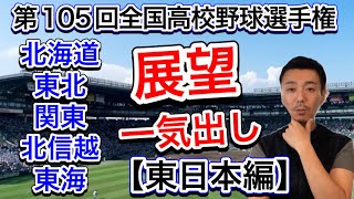 【東日本】一気にザックリ展望します！北海道・東北・関東・東京・北信越・東海まで【第105回全国高校野球選手権大会】