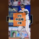 2023年読売ジャイアンツ選手年俸ランキング#shorts#巨人#プロ野球