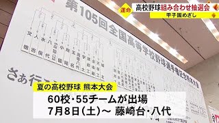 夏の甲子園目指し熊本大会組み合わせ決まる (23/06/22 18:45)