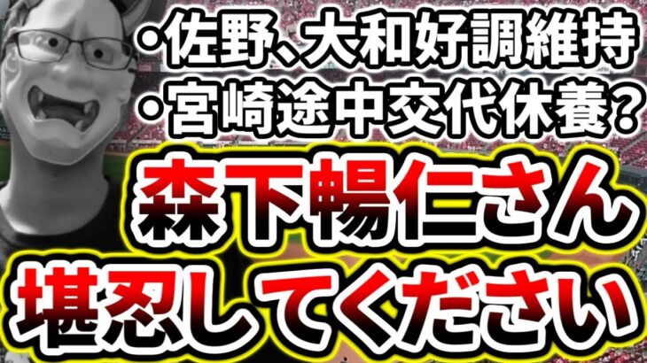 森下さんまじで堪忍してください大谷やん….【DeNA対広島第11回戦】