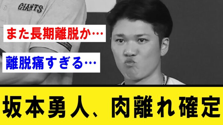 【巨人】坂本勇人,肉離れ　オールスター明け復帰目指す【プロ野球】なんJ反応まとめ 【2chスレ・5chスレ】反応集