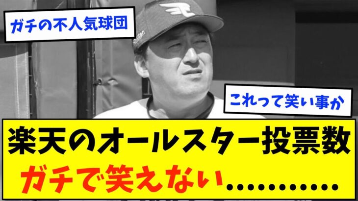 楽天のオールスター投票数、ガチで笑えない…….【なんJ反応】【2ch反応まとめ】