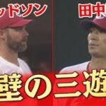 【鉄壁の三遊間】デビッドソンと田中広輔が好守！