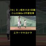 【高校野球2023サヨナラ集】小山北桜6x-5宇都宮東【栃木大会1回戦】 #shorts