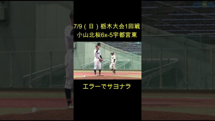 【高校野球2023サヨナラ集】小山北桜6x-5宇都宮東【栃木大会1回戦】 #shorts