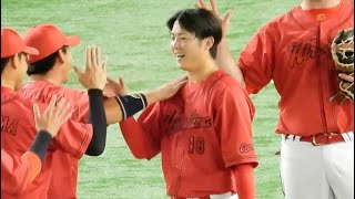 森下暢仁、9回109球完封勝利！最後はリクエスト判定で決着！2023.7.12