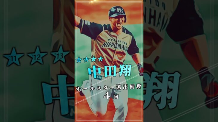 【プロ野球】現役選手 オールスター選出回数ランキング – 外野手部門 – トップ１０　#shorts