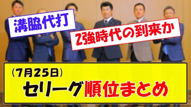 (７月２５日)セリーグ順位まとめ