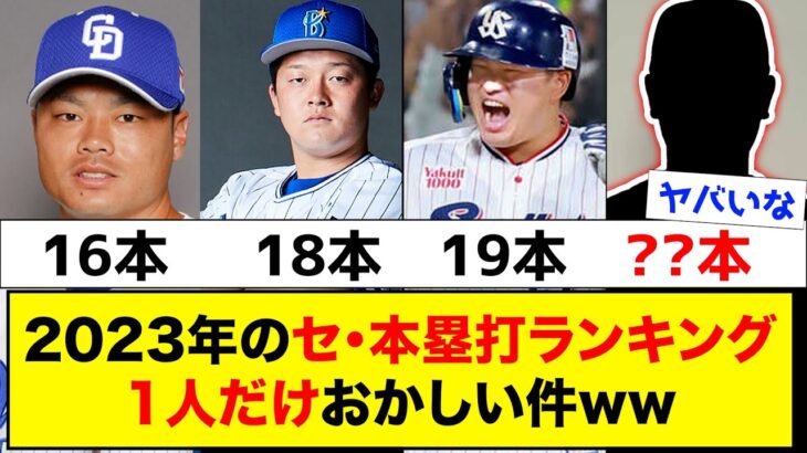 【独走】2023年のセ・本塁打ランキングがこちらwww【なんJ反応集】