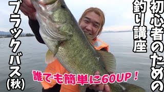 初心者のための釣り講座！ブラックバスの釣り方（秋）60UP降臨！