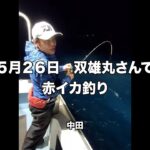 5 26 双雄丸さんで　赤イカ釣り