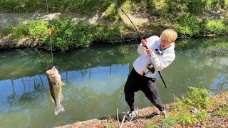 【奇跡】マグロ用の竿使ってバス釣りしてたらエグいサイズ来たｗｗｗ