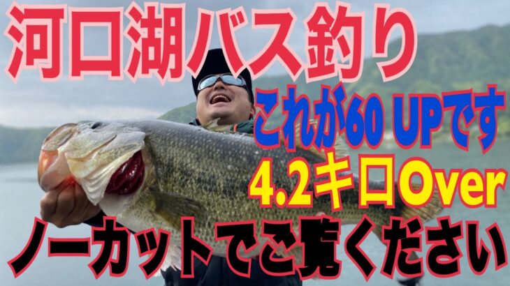 【河口湖バス釣り６０UP動画】ノーカットでご覧ください！！