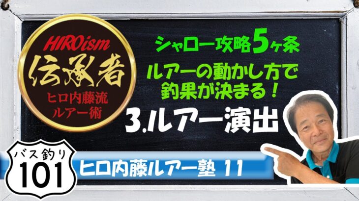 【ヒロ内藤流バス釣り】ルアー塾⑪「シャロー攻略5ヶ条」3.ルアー演出が釣果を伸ばす！【バス釣り101初級編】