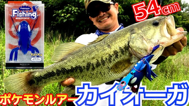 【ポケモンルアー】Pokemonカイオーガで野池モンスター激烈バイト！！バス釣り実釣解説付Bassfishing