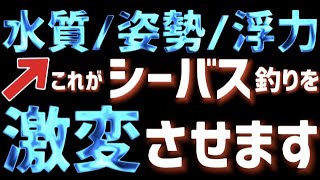 【シーバス釣りが激変】ルアーの泳ぎは『水質』『姿勢』『浮力』で激変します！