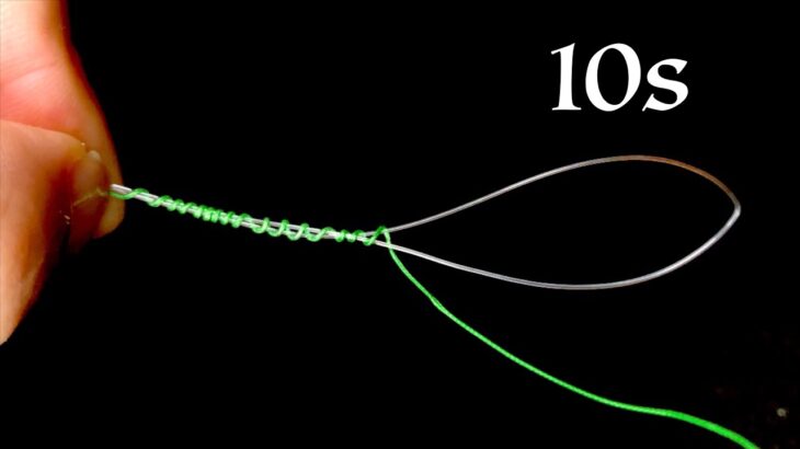 PEとリーダーの結び方史上この10秒ノットは最速、簡単、強力で絶対ほどけない 【1分習得】fishing knot