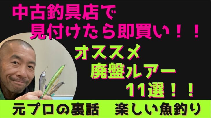 【ルアーフィッシング】おすすめ廃盤ルアー11選　シーバス　ブラックバス　ダイワ　ノースクラフト　アイマ　ジャッカル　マリア　ミノー　バイブレーション　シャッド　シンキングミノー　ワーム　オススメ