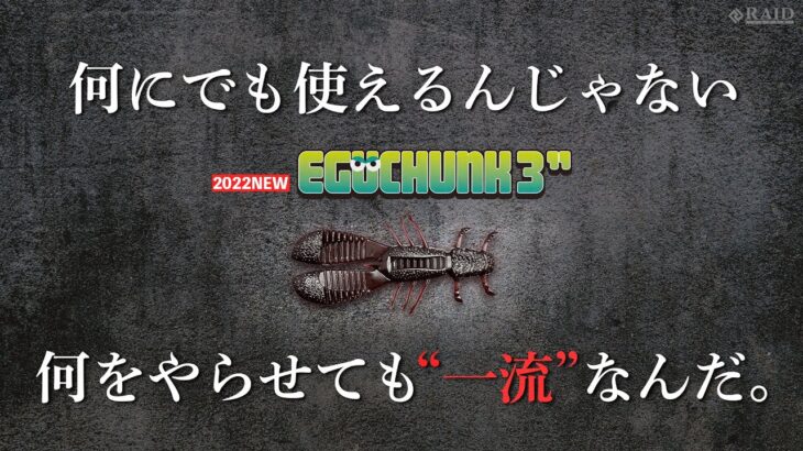 [2022新製品]　“何をやらせても一流なワーム“　「EGUCHUNK 3inch」