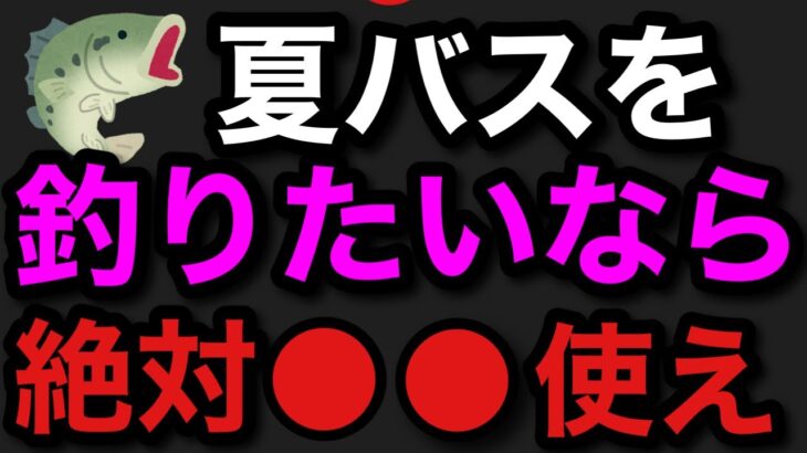 【村田基】夏のバスを釣りたいなら使うルアーはコレです。【村田基切り抜き】