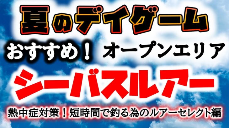 夏のデイゲーム オープンエリアでおすすめシーバスルアー！ – 熱中症対策！短時間で釣る為のルアーセレクト編