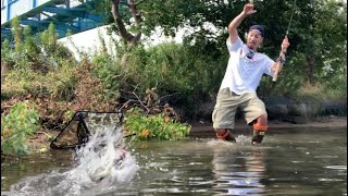 【バス釣り】淀川で真夏の大パニック