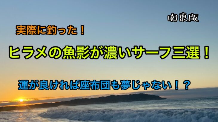 【関東版】実際に釣った！ヒラメの魚影が濃いサーフランキング！！