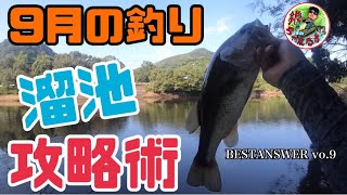 【9月バス釣り】初秋の溜池攻略法‼️巻きも撃ちも両立すべし❗️【バス釣り】【ジャッカル】【レイドジャパン】【ゲーリーヤマモト】