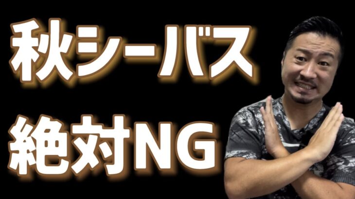 【シーバス】秋に絶対やってはいけないこと！