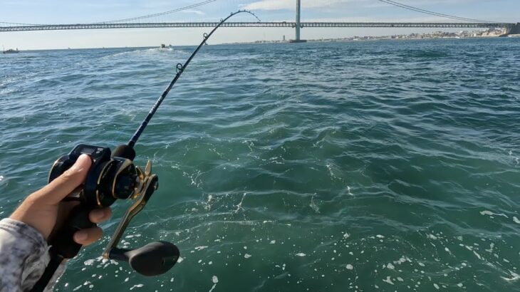 このジグ釣れます！明石海峡、小磯でジギング。今日のタイラバネクタイは？